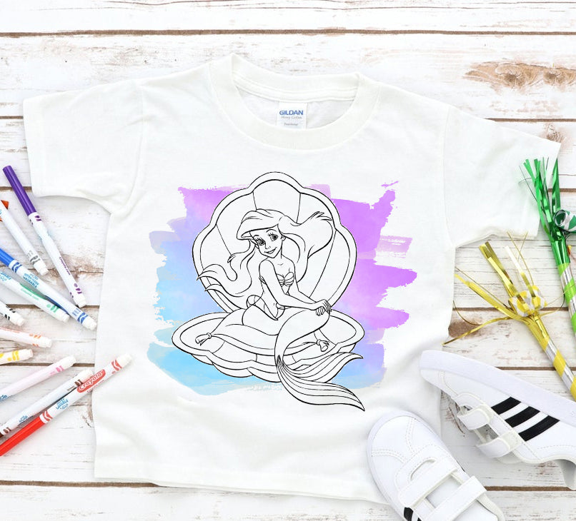 Coloring Tee - Ariel Graphic Tee