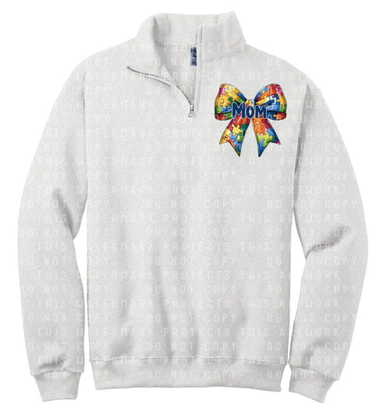 Autism Bow Quarter Zip