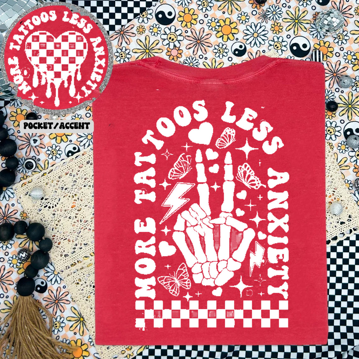 More Tattoos Less Anxiety Graphic Tee