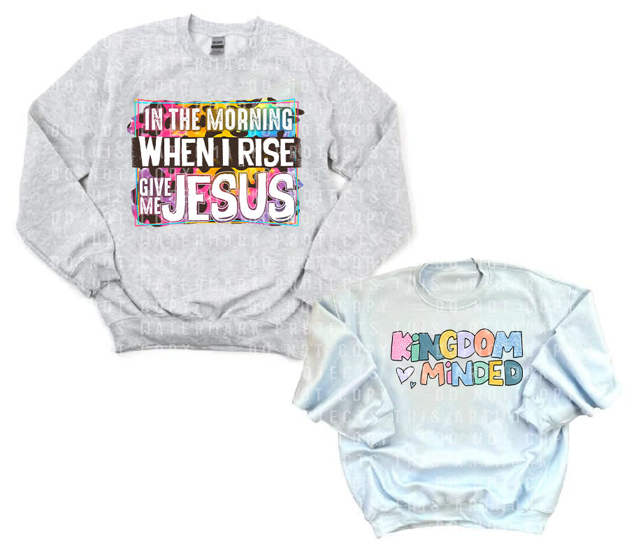 In the Morning / Kingdom Minded Double Printed Graphic Sweatshirt