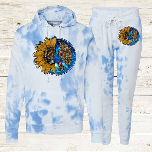 Sunflower Peace Tie Dye Sweats