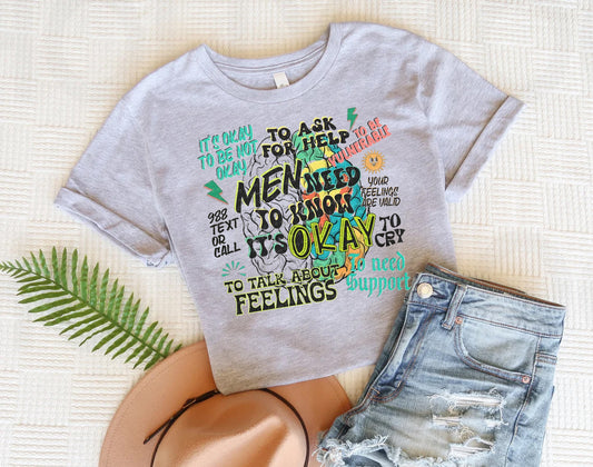 Men Need to Know It's Okay Graphic Tee