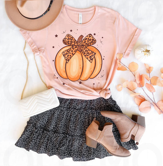 Pumpkin with Bow Graphic Tee