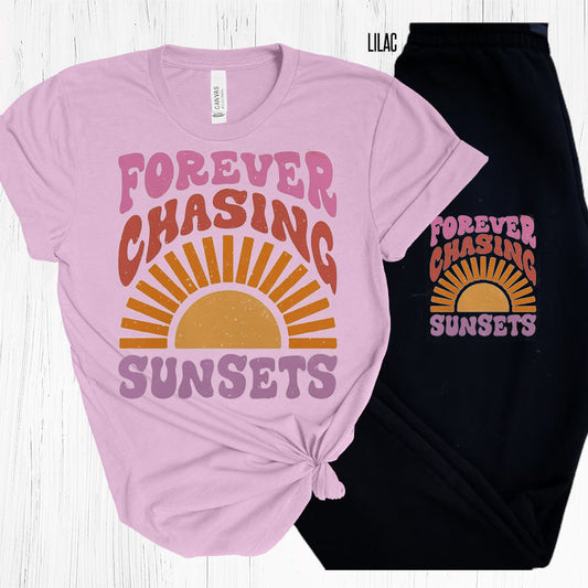 Forever Chasing Sunsets Graphic Tee Graphic Tee
