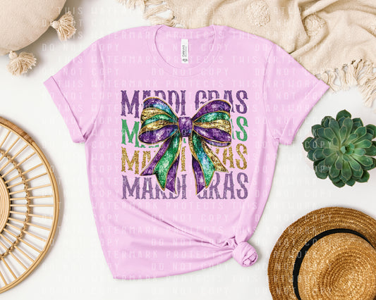 Mardi Gras Coquette Graphic Tee