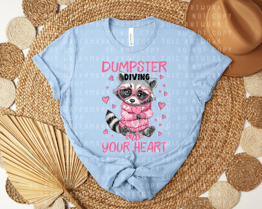Dumpster Diving Into Your Heart Graphic Tee