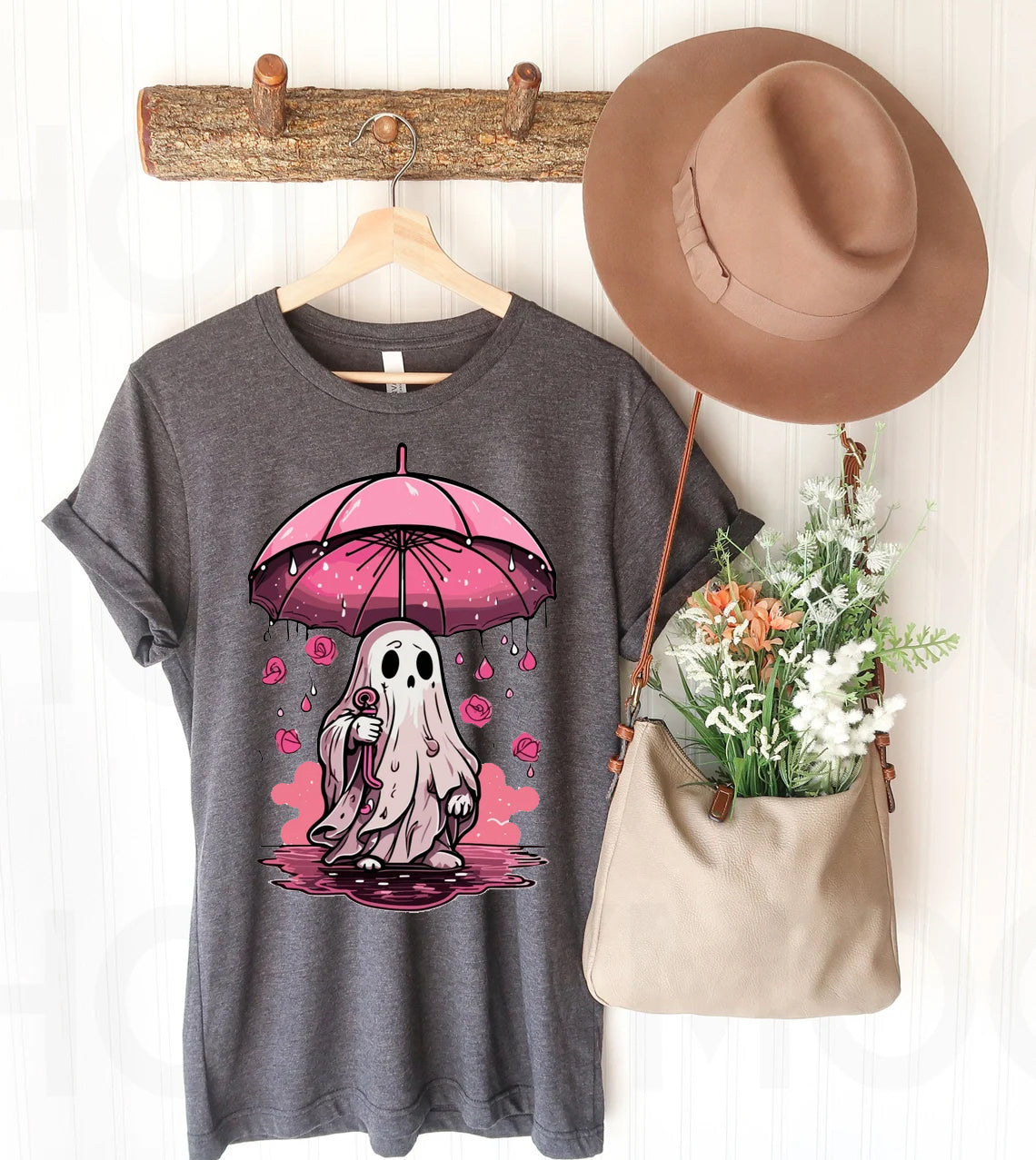 Pink Ghost Graphic Tee