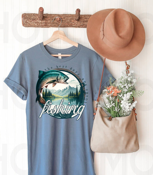 The Best Days are Spent Fishing Graphic Tee