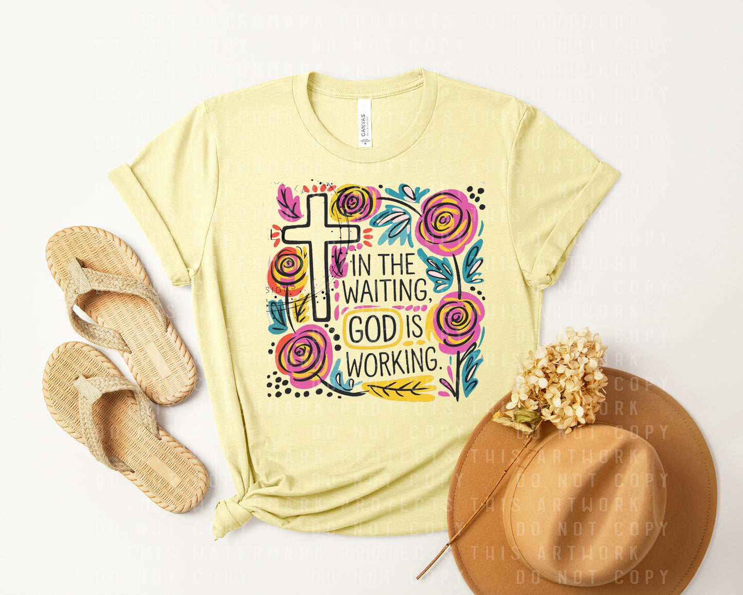 In the Waiting God is Working Graphic Tee