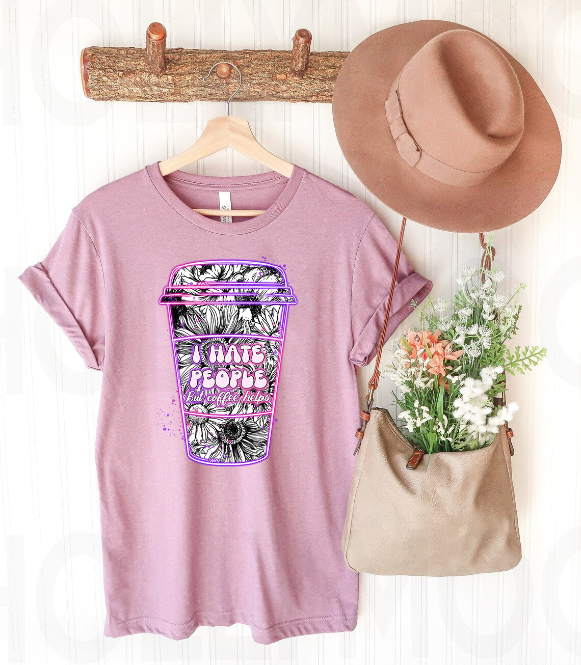 I Hate People But Coffee Helps Graphic Tee