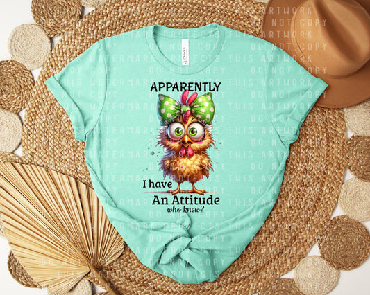 Apparently I Have an Attitude Graphic Tee