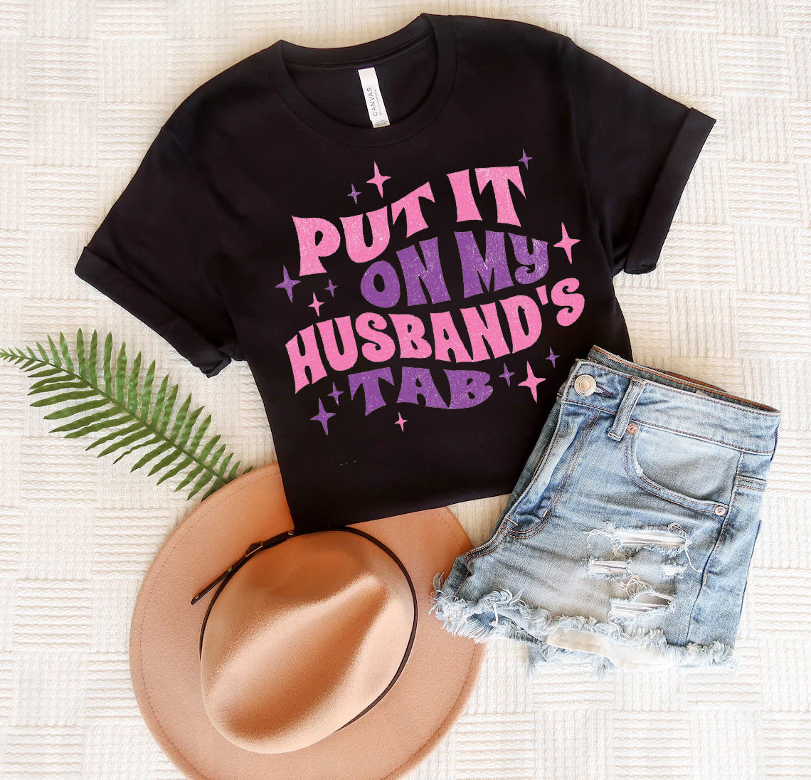 Put it On My Husband's Tab Graphic Tee