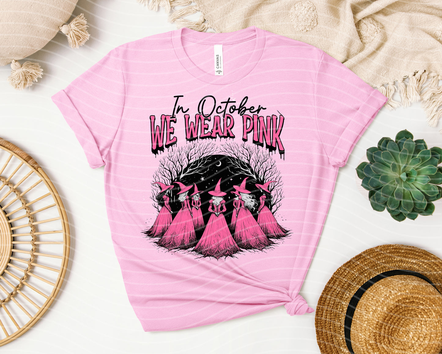 In October We Wear Pink Graphic Tee