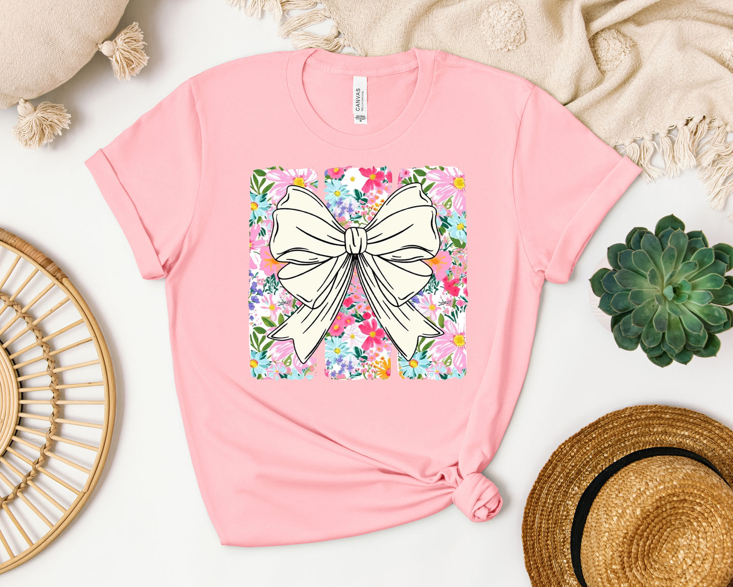 Floral Bow Graphic Tee