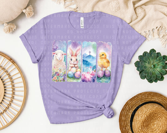 Lamb Bunny Cross Duckling Graphic Tee