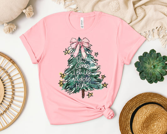 Oh Come Let Us Adore Him Graphic Tee