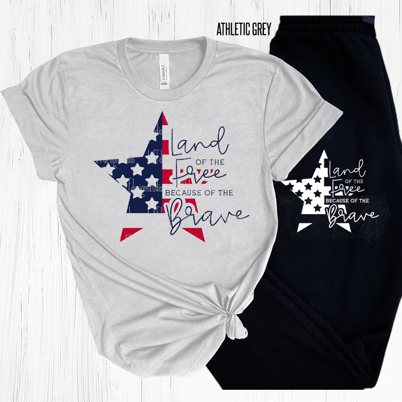 Land Of The Free Because Brave Graphic Tee Graphic Tee