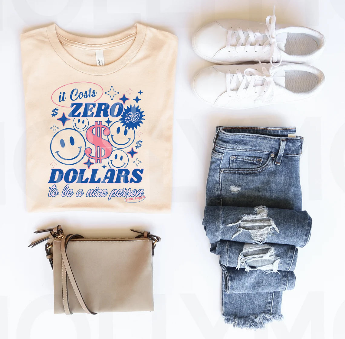 It Costs Zero Dollars to Be a Nice Person Graphic Tee