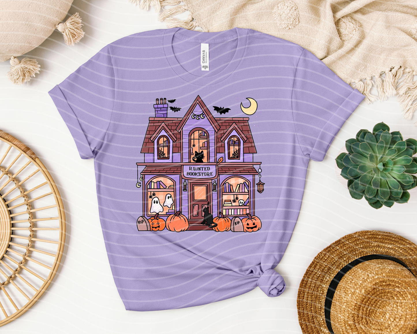 Haunted Bookstore Graphic Tee