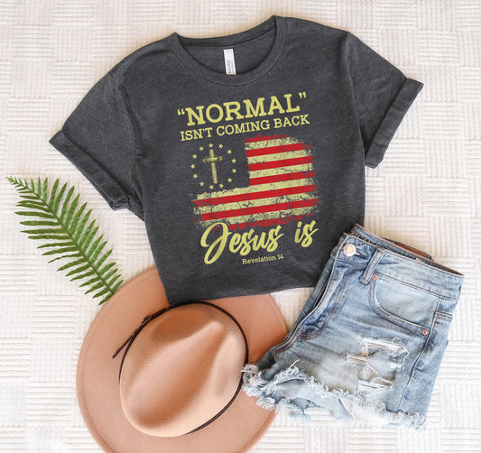 Normal Isn't Coming Back Jesus Is Graphic Tee