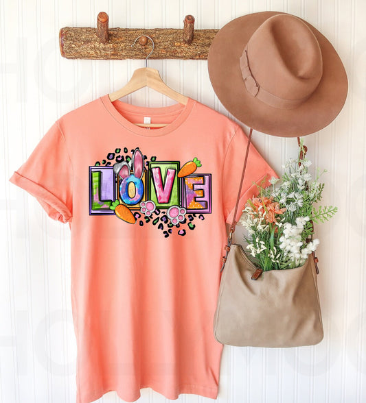 Love Leopard Easter Graphic Tee