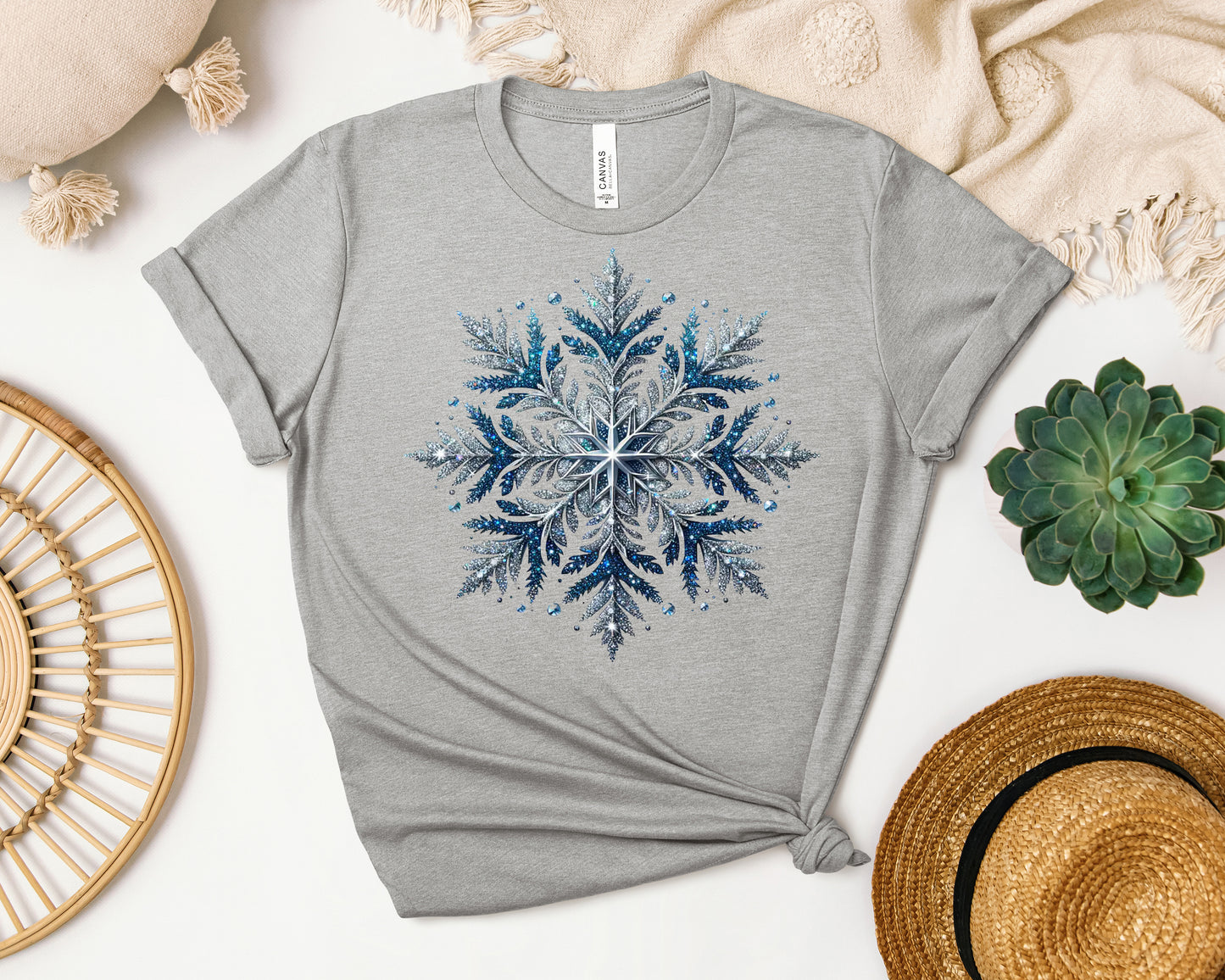 Silver Snowflake Graphic Tee