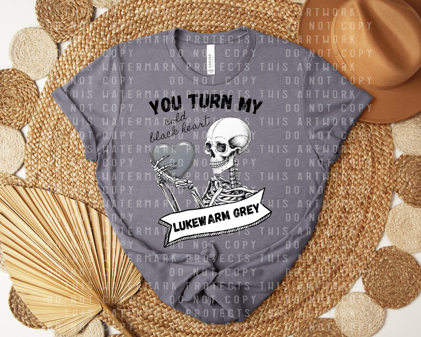 You Turn My Cold Black Heart Lukewarm Grey Graphic Tee