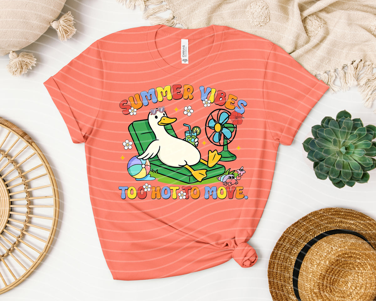 Summer Vibes Too Hot to Move Graphic Tee