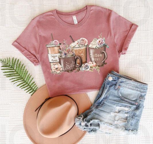 Floral Coffee Graphic Tee