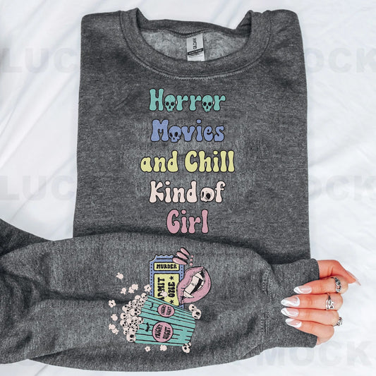 Horror Movies and Chill Kind of Girl Graphic Tee