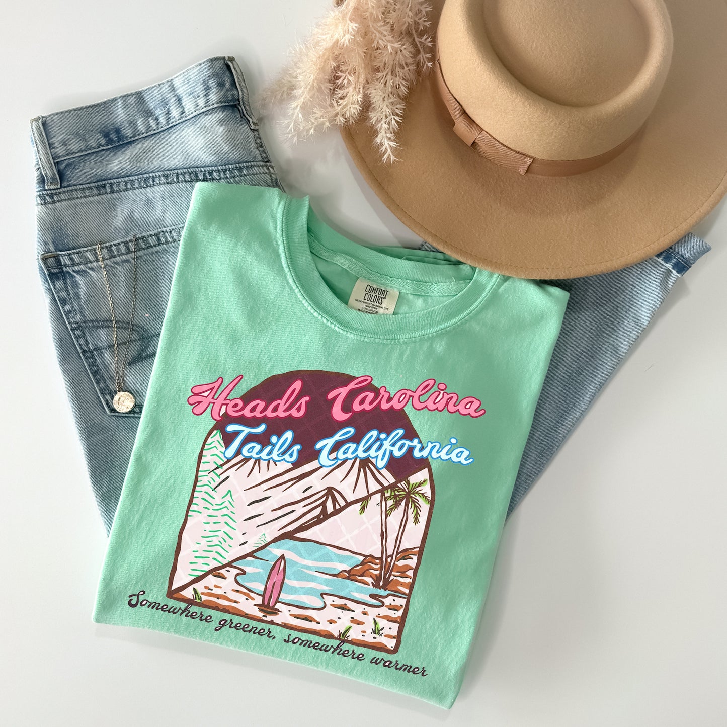 Heads Carolina Tails California Graphic Tee