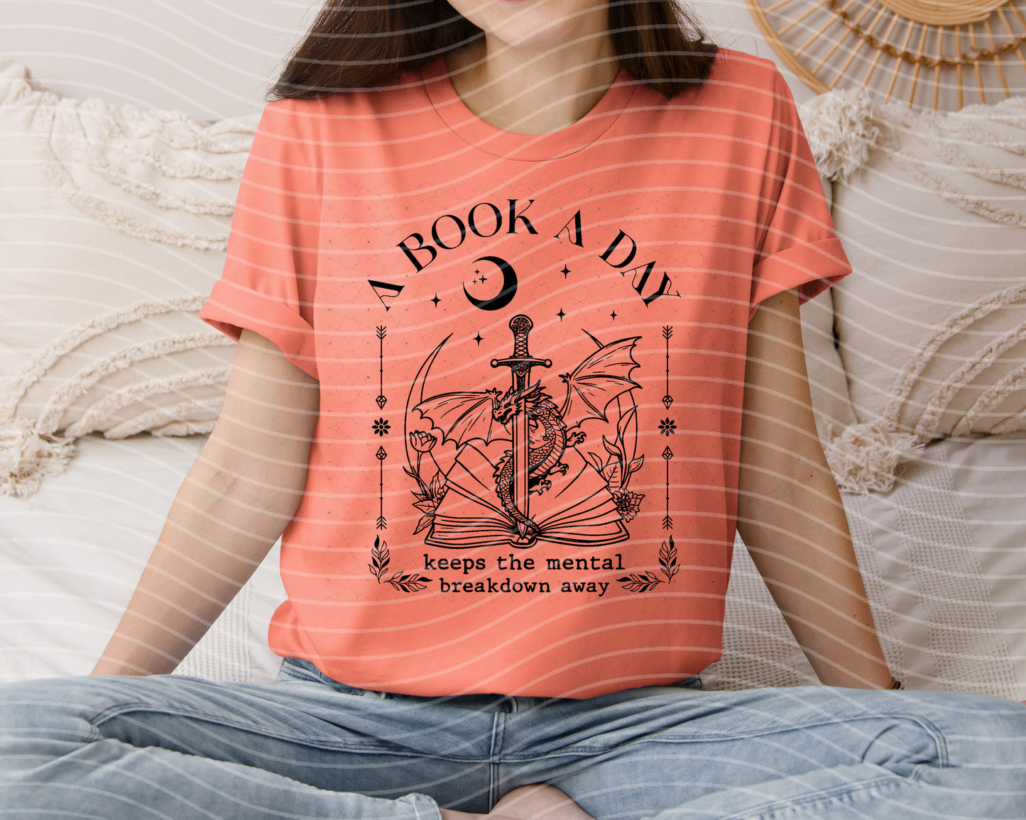 A Book a Day Keeps the Mental Breakdown Away Graphic Tee