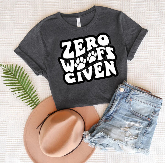 Zero Woofs Given Graphic Tee