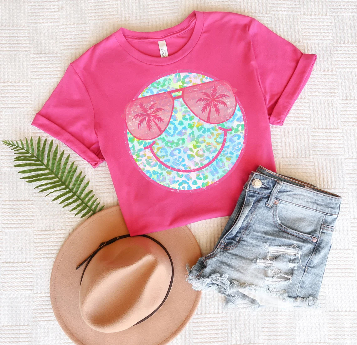 Beach Happy Face Graphic Tee