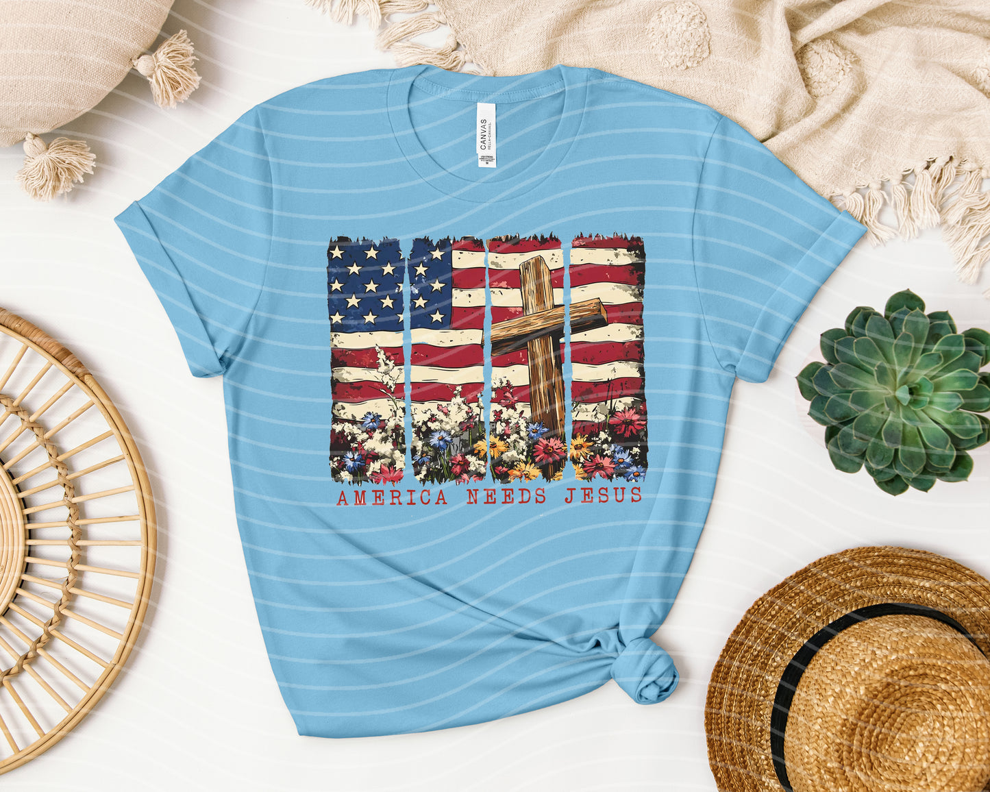 America Needs Jesus Graphic Tee