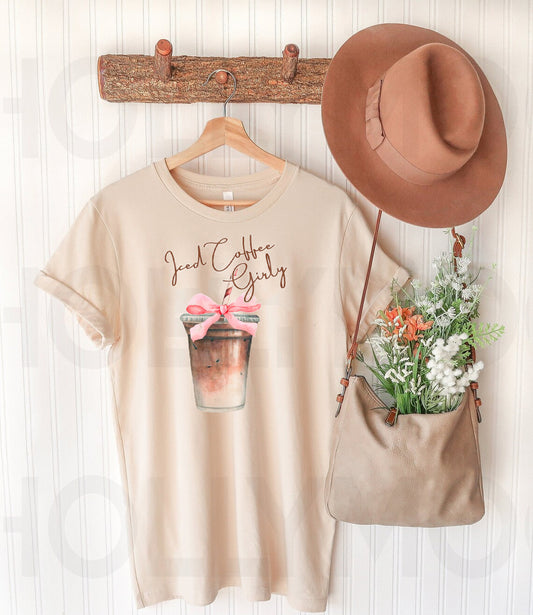 Iced Coffee Girly Graphic Tee