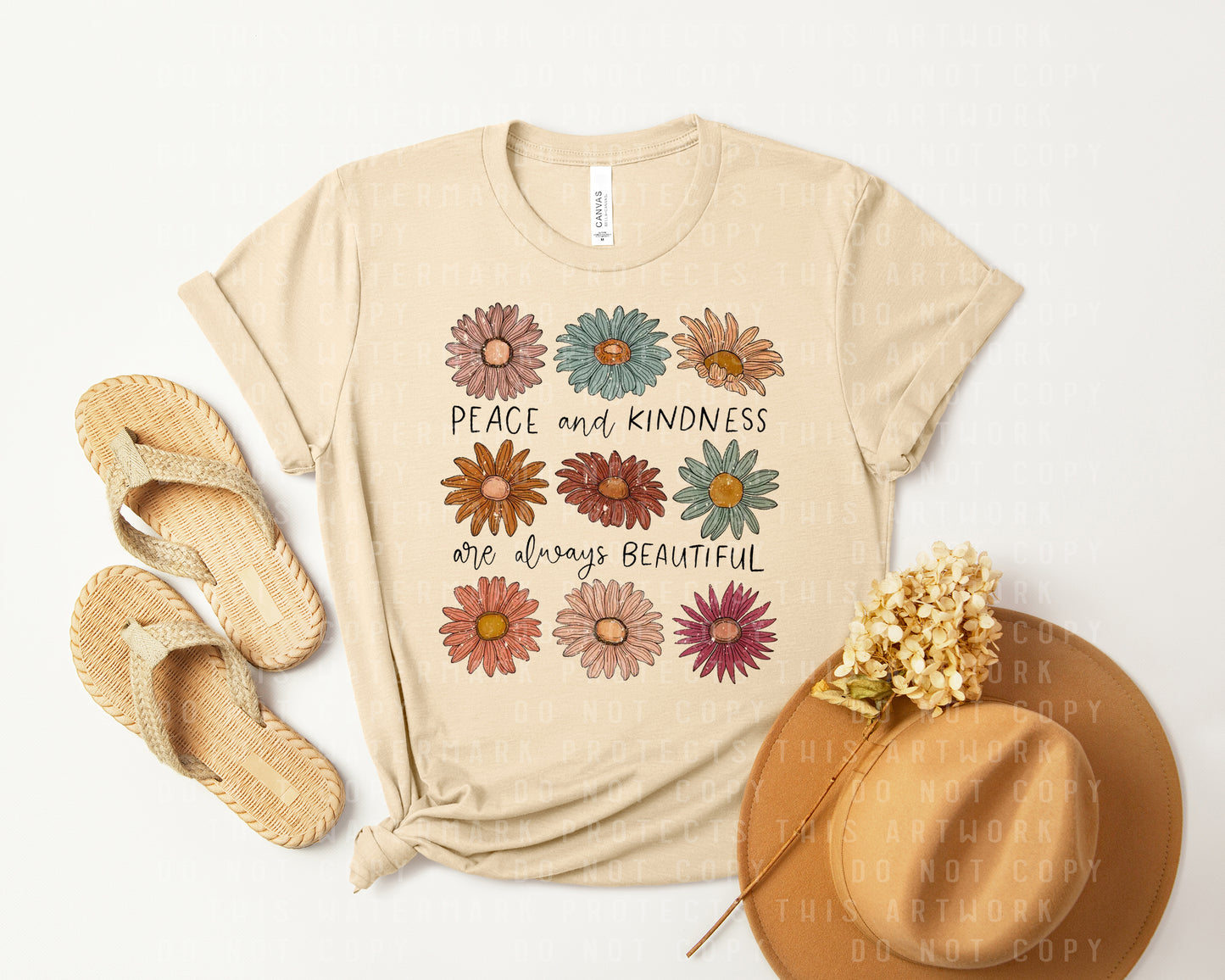 Peace and Kindness are Always Beautiful Graphic Tee