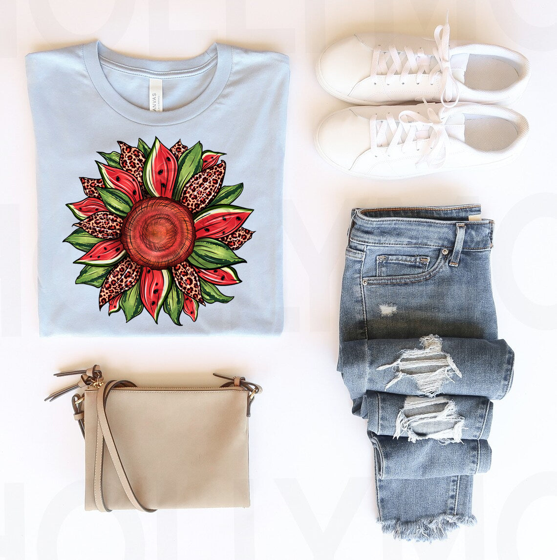 Watermelon Sunflower Graphic Tee