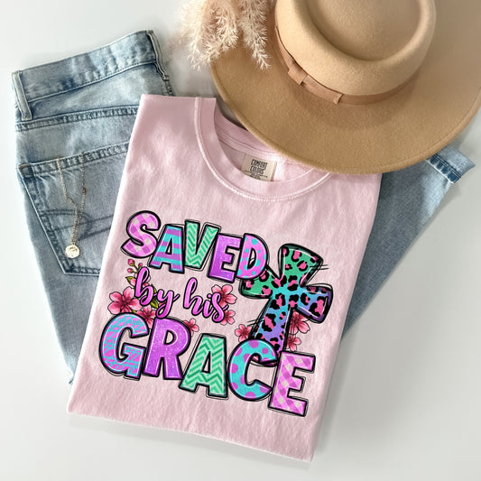 Saved by His Grace Graphic Tee