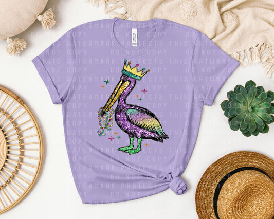 Mardi Gras Bird Graphic Tee