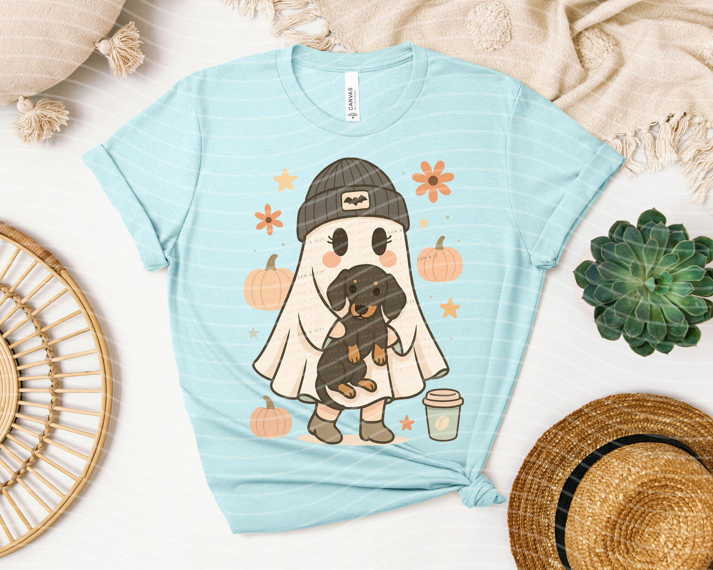 Dacshund Ghost Graphic Tee