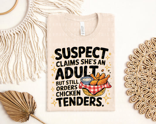 Suspect Claims She's an Adult Graphic Tee