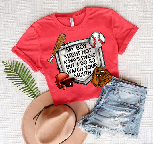 My Boy May Not Always Swing Graphic Tee