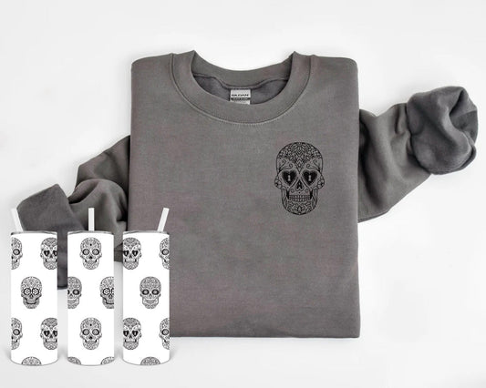 Sugar Skull Doodle Graphic Tee Graphic Tee