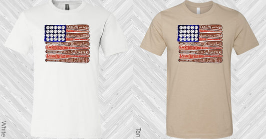 Take Me Out To The Ball Game Flag Graphic Tee Graphic Tee