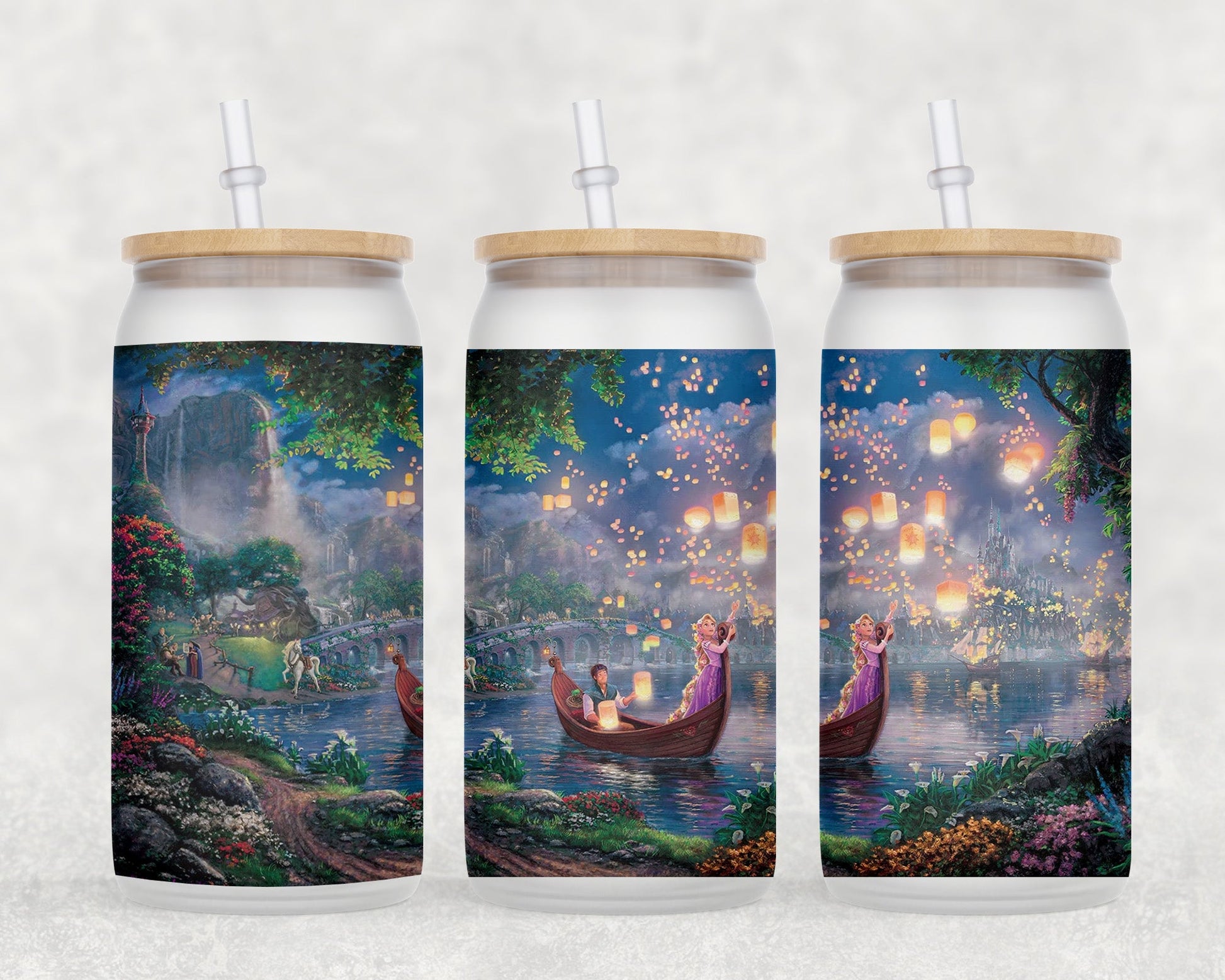 Tangled 16 Oz Glass Can Coffee Mug