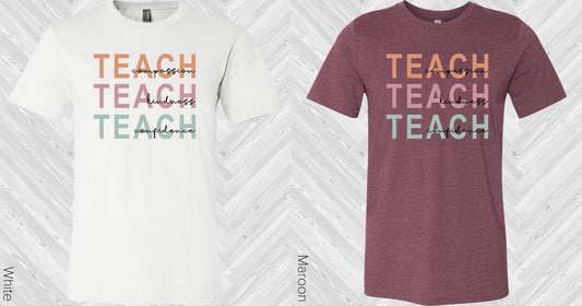 Teach Compassion Kindness Confidence Graphic Tee Graphic Tee