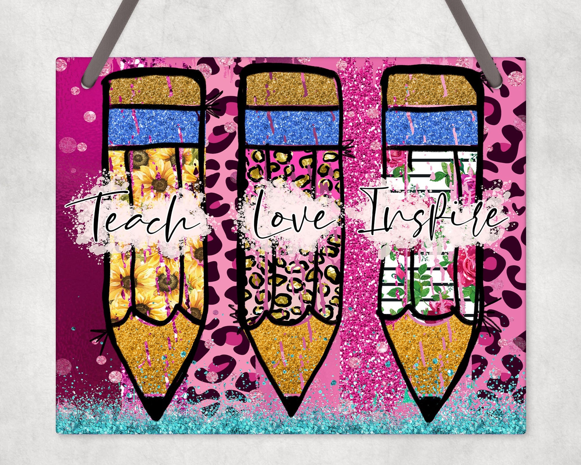 Teach Love Inspire Wall Sign Hanging