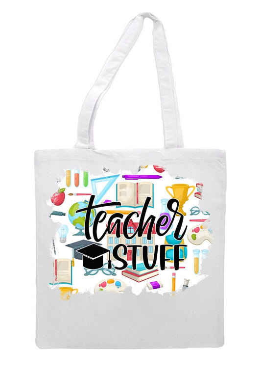 Teacher Stuff Grocery Tote Bag