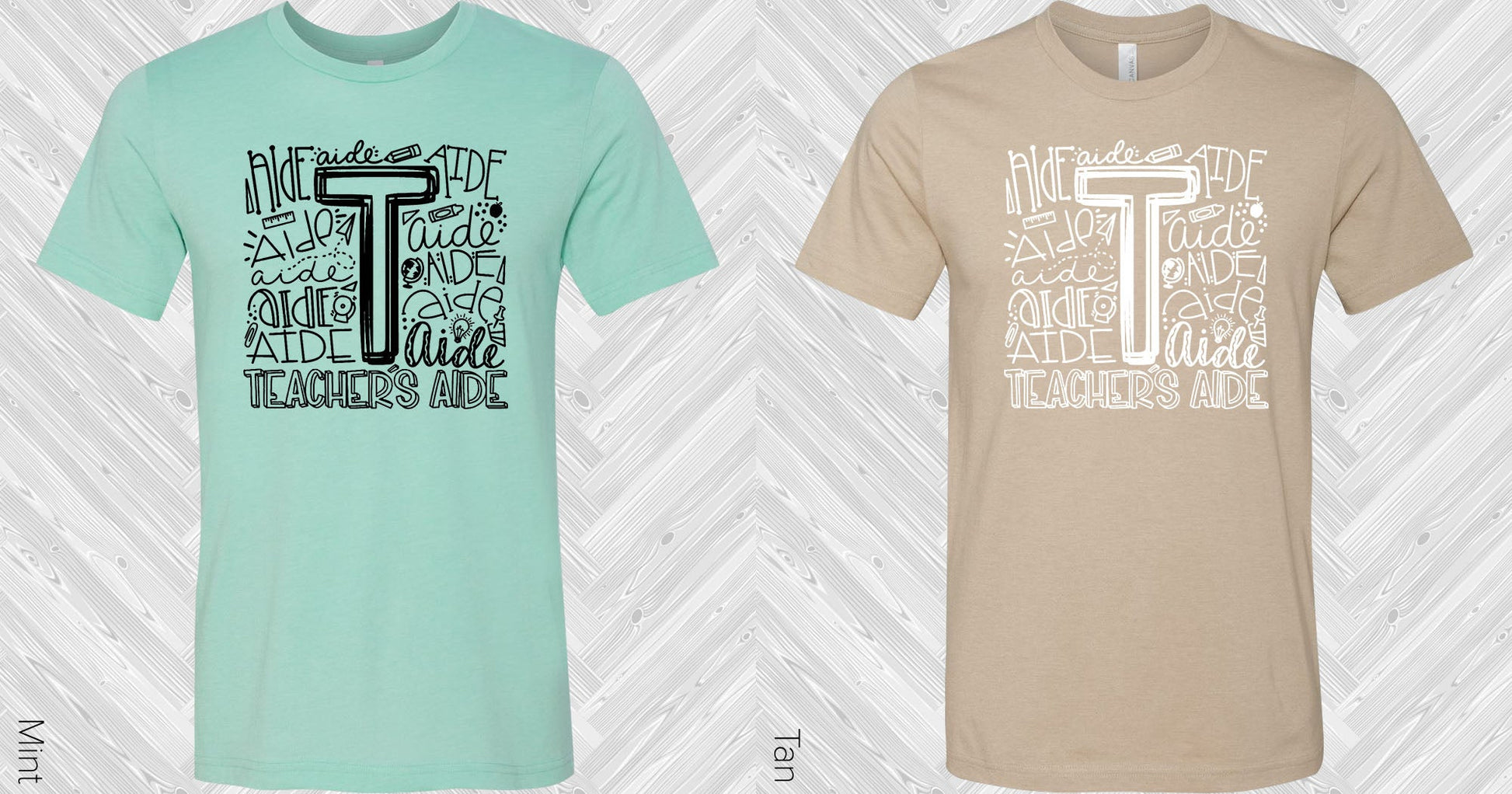 Teachers Aide Subway Art Graphic Tee Graphic Tee